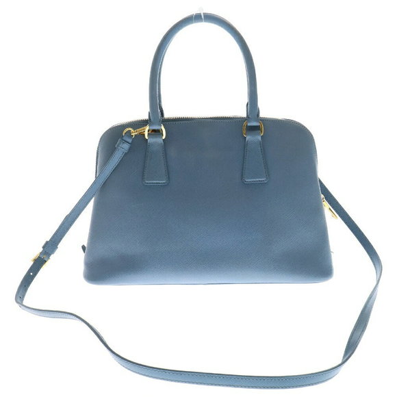 PRADA SAFFIANO LUX Leather Shoulder Bag Blue - Picture 2 of 6